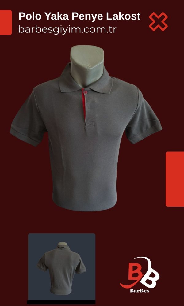 Polo Yaka Penye Kısa Kollu Tişört
