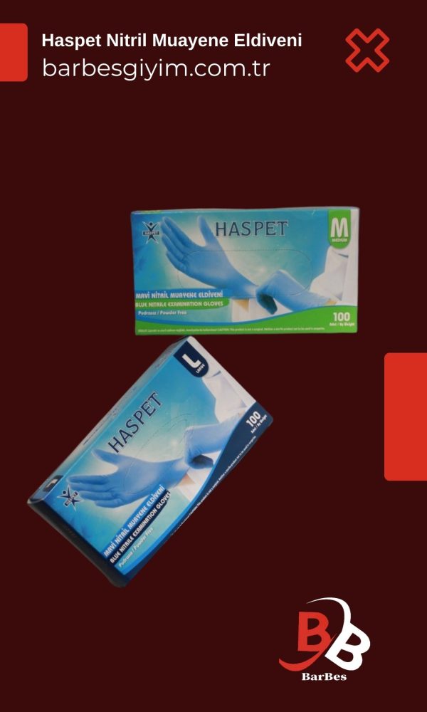 Haspet Nitril Muayene Eldiveni
